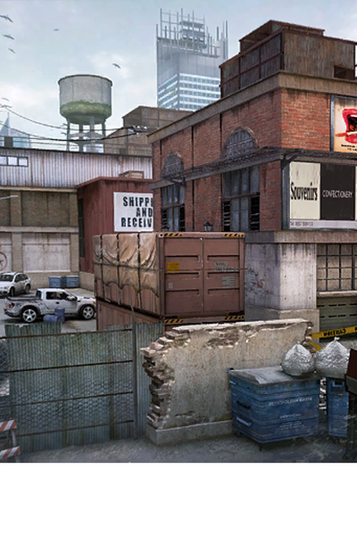 Urban battlefield in Bomb Mission